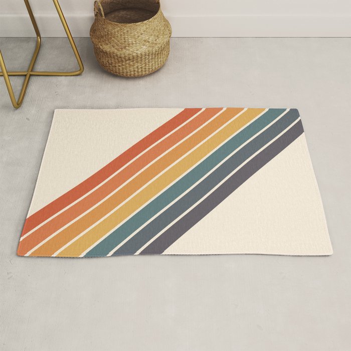 Arida -  70s Summer Style Retro Stripes Rug Gallery Image 1