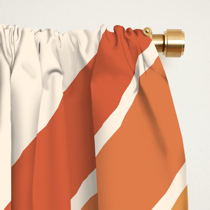 Arida -  70s Summer Style Retro Stripes Window Curtain Gallery Image 2