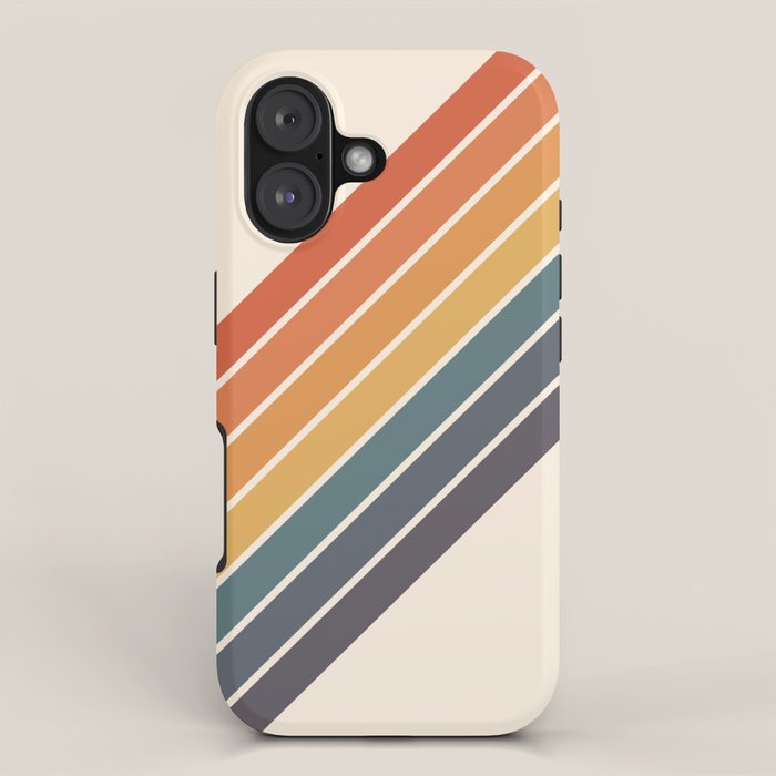 Arida -  70s Summer Style Retro Stripes iPhone Case Gallery Image 1