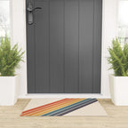 Arida -  70s Summer Style Retro Stripes Welcome Mat Gallery Image 3
