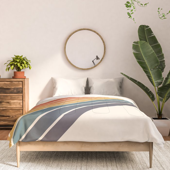 Arida -  70s Summer Style Retro Stripes Comforter Gallery Image 3