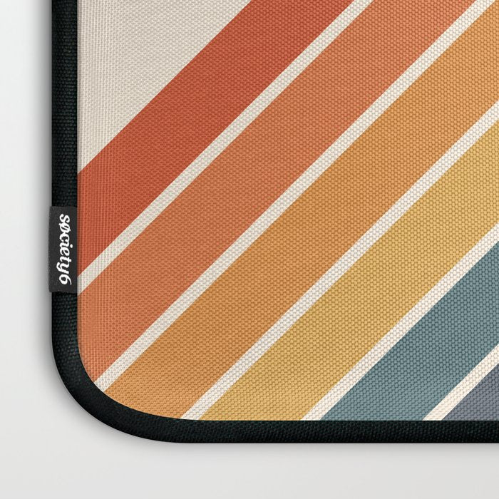 Arida -  70s Summer Style Retro Stripes Laptop Sleeve Gallery Image 3