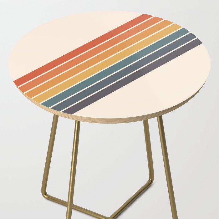Arida -  70s Summer Style Retro Stripes Side Table Gallery Image 2
