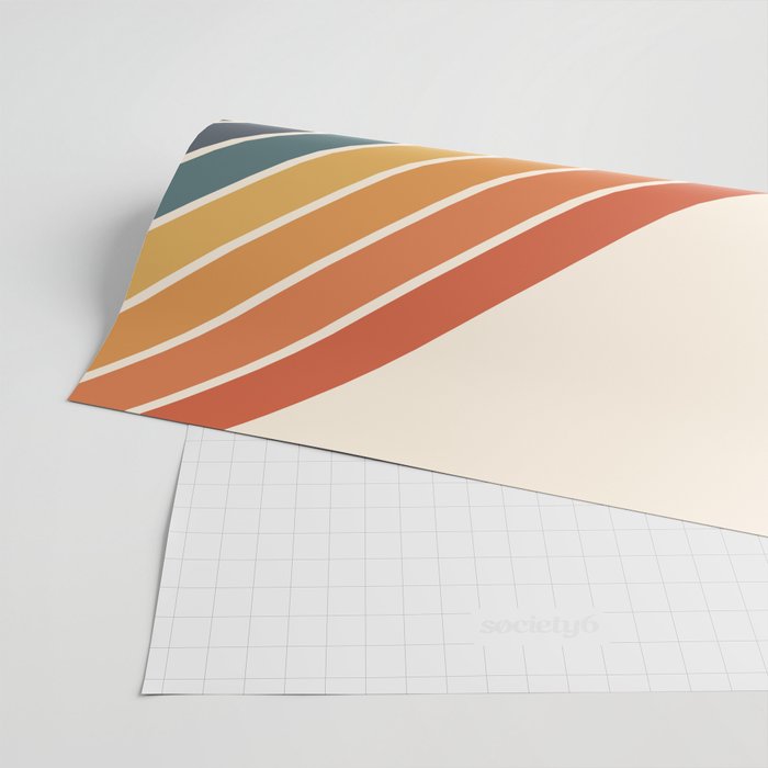 Arida -  70s Summer Style Retro Stripes Wrapping Paper Gallery Image 2
