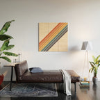 Arida -  70s Summer Style Retro Stripes Wood Wall Art Gallery Image 2
