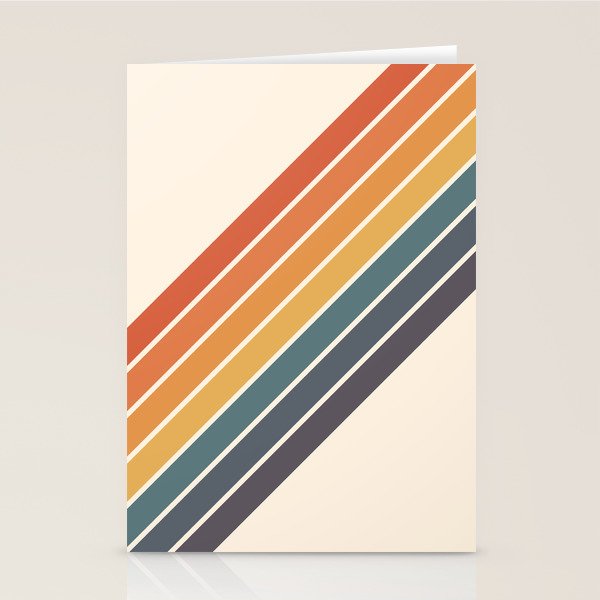 Arida -  70s Summer Style Retro Stripes Stationery Card Gallery Image 1
