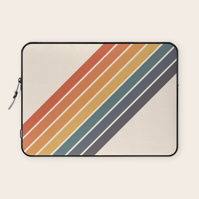 Arida -  70s Summer Style Retro Stripes Laptop Sleeve Gallery Image 1