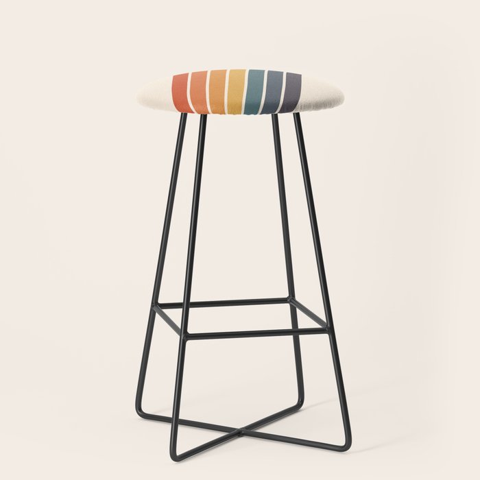 Arida -  70s Summer Style Retro Stripes Stool Gallery Image 1