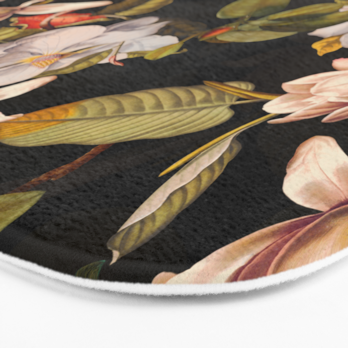 Vintage & Shabby Chic - Midnight Magnolia Botanical Garden Bath Mat Gallery Image 3
