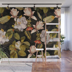 Vintage & Shabby Chic - Midnight Magnolia Botanical Garden Wall Mural Gallery Image 1