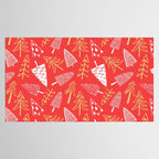 Christmas pine tree doodle art pattern Tablecloth Gallery Image 2