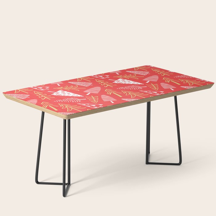 Christmas pine tree doodle art pattern Coffee Table Gallery Image 1