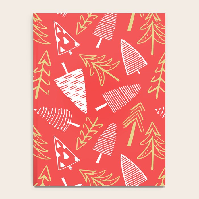 Christmas pine tree doodle art pattern Notebook Gallery Image 4