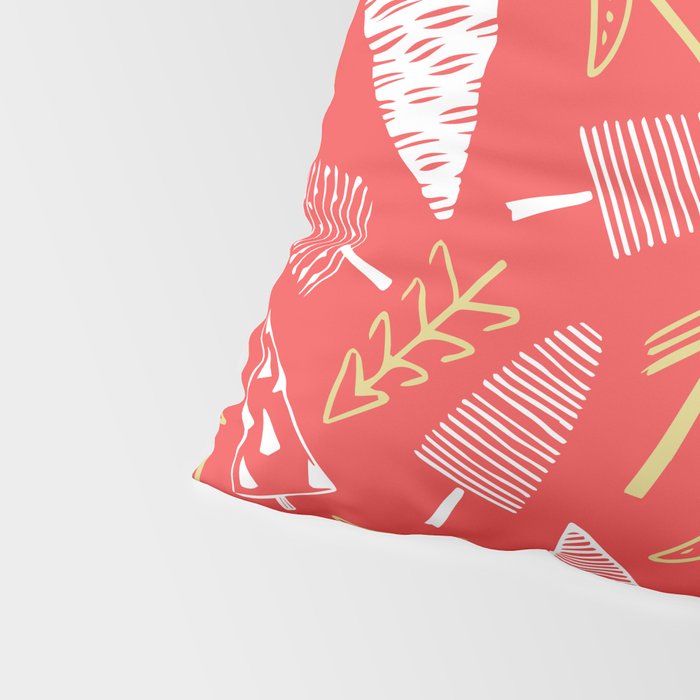 Christmas pine tree doodle art pattern Pillow Sham Gallery Image 4