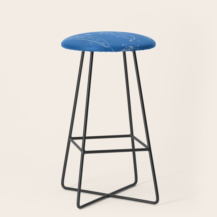 Surfboard Patent - Surfer Surfing Lover Art - Blueprint Stool Gallery Image 1