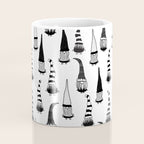 Christmas Gnomes Black White Coffee Mug Gallery Image 4
