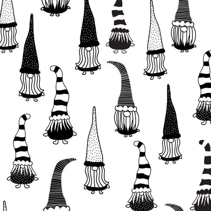 Christmas Gnomes Black White Coffee Mug Gallery Image 2