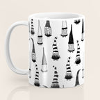 Christmas Gnomes Black White Coffee Mug Gallery Image 3