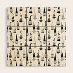 Christmas Gnomes Black White Wood Wall Art Gallery Image 1