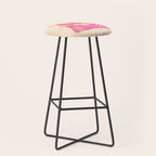 Hot Pink Tiger Portrait Stool Gallery Image 1