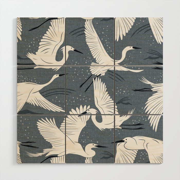Soaring Wings - Steel Blue Grey Wood Wall Art Gallery Image 1