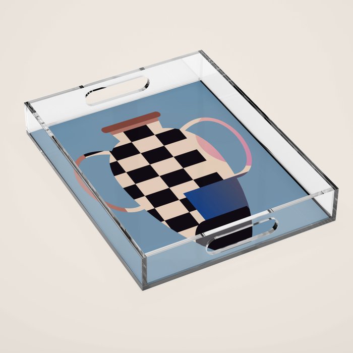 Geometric Abstract Vase 2 Acrylic Tray Gallery Image 1