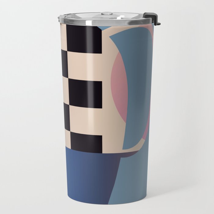 Geometric Abstract Vase 2 Travel Mug Gallery Image 2