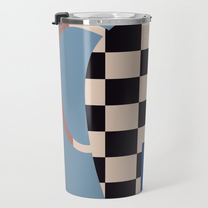 Geometric Abstract Vase 2 Travel Mug Gallery Image 3