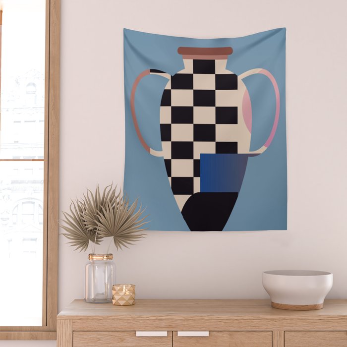Geometric Abstract Vase 2 Wall Tapestry Gallery Image 2