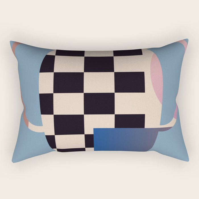 Geometric Abstract Vase 2 Rectangular Pillow Gallery Image 1