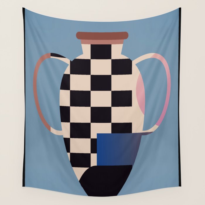 Geometric Abstract Vase 2 Wall Tapestry Gallery Image 1