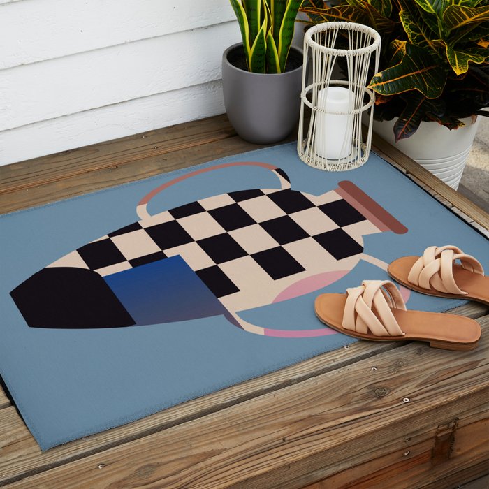 Geometric Abstract Vase 2 Outdoor Rug Gallery Image 2
