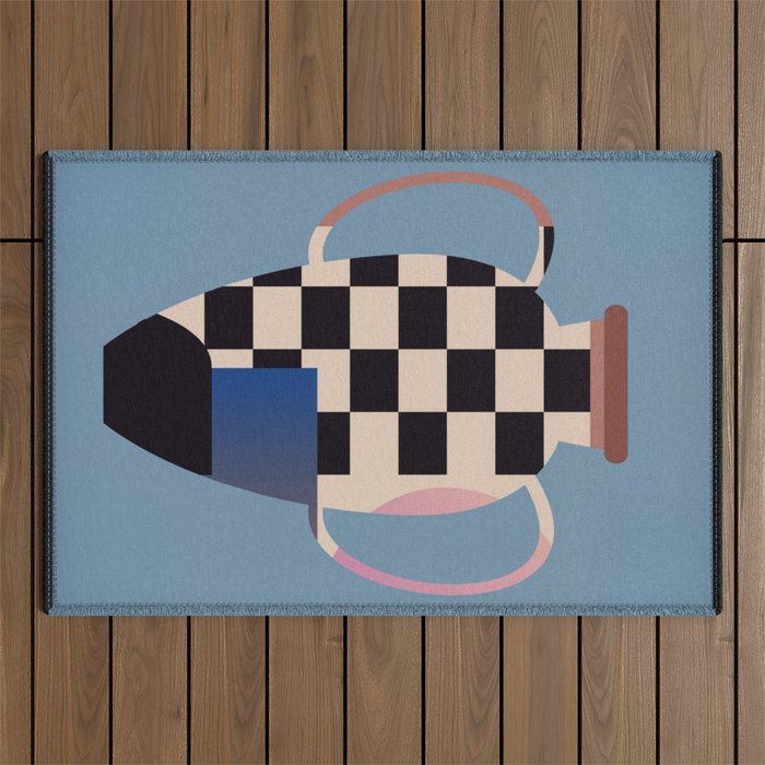 Geometric Abstract Vase 2 Outdoor Rug Gallery Image 1