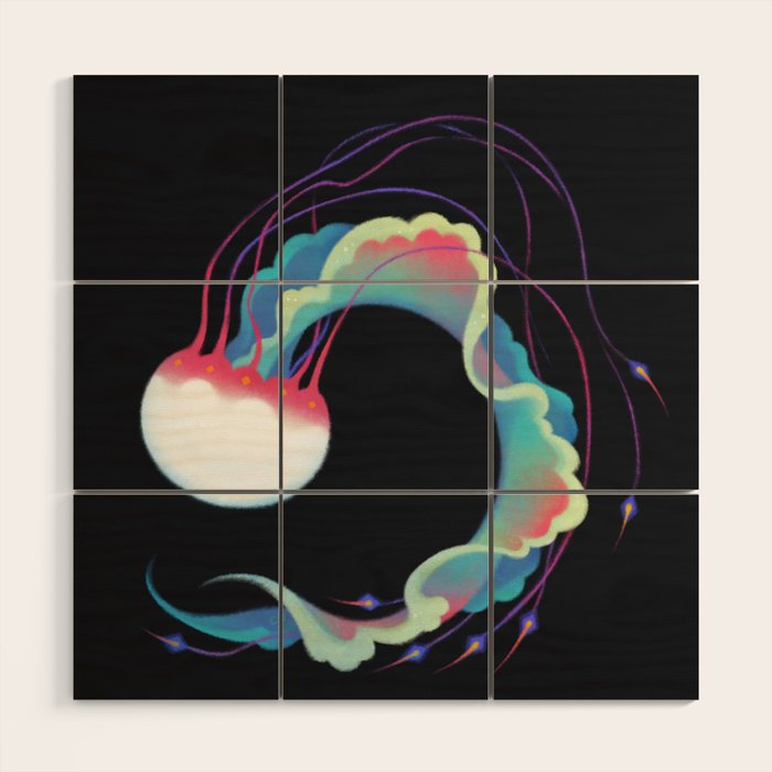 Jellyfish 3 Wood Wall Art Gallery Image 1