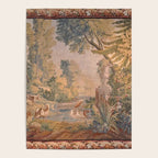 Antique 18th Century French Pastoral Sunrise Verdure Tapestry Poster Gallery Image 4