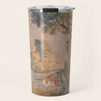 Antique 18th Century French Pastoral Sunrise Verdure Tapestry Travel Mug Gallery Image 1