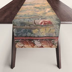 Antique 18th Century French Pastoral Sunrise Verdure Tapestry Table Runner Gallery Image 1