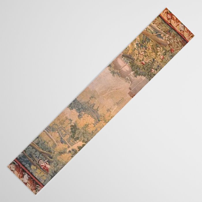 Antique 18th Century French Pastoral Sunrise Verdure Tapestry Table Runner Gallery Image 3