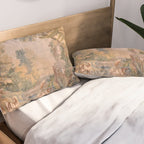 Antique 18th Century French Pastoral Sunrise Verdure Tapestry Pillow Sham Gallery Image 2