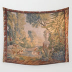 Antique 18th Century French Pastoral Sunrise Verdure Tapestry Wall Tapestry Gallery Image 4