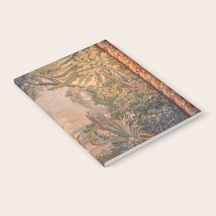 Antique 18th Century French Pastoral Sunrise Verdure Tapestry Notebook Gallery Image 2