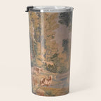 Antique 18th Century French Pastoral Sunrise Verdure Tapestry Travel Mug Gallery Image 3