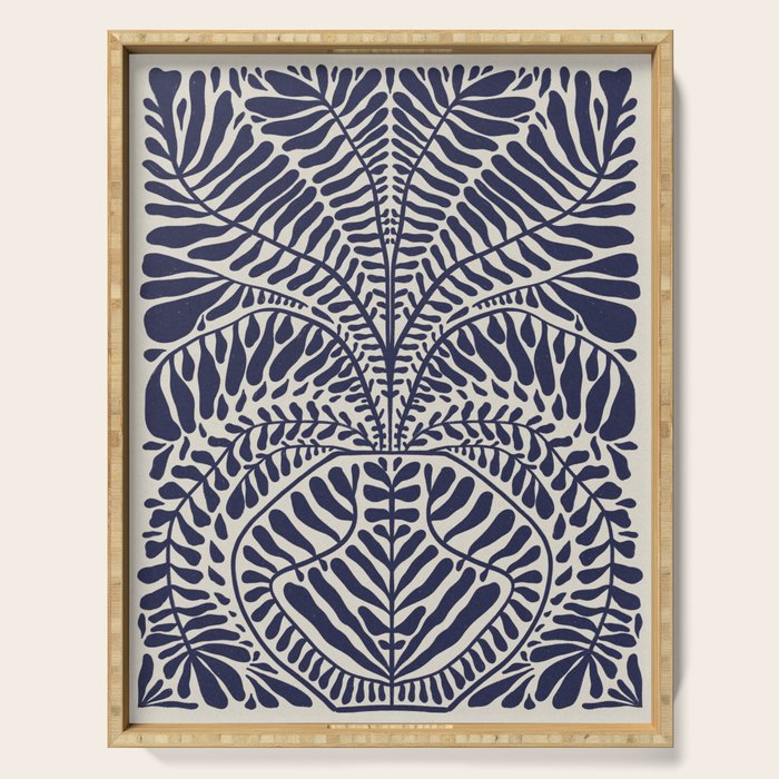 One Hundred-Leaved Plant #11 Serving Tray Gallery Image 1