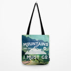 The Mountains are Calling and I Must Go White Tote Bag Gallery Image 2