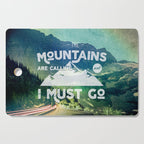 The Mountains are Calling and I Must Go White Cutting Board Gallery Image 1