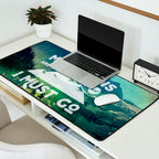 The Mountains are Calling and I Must Go White Desk Mat Gallery Image 2