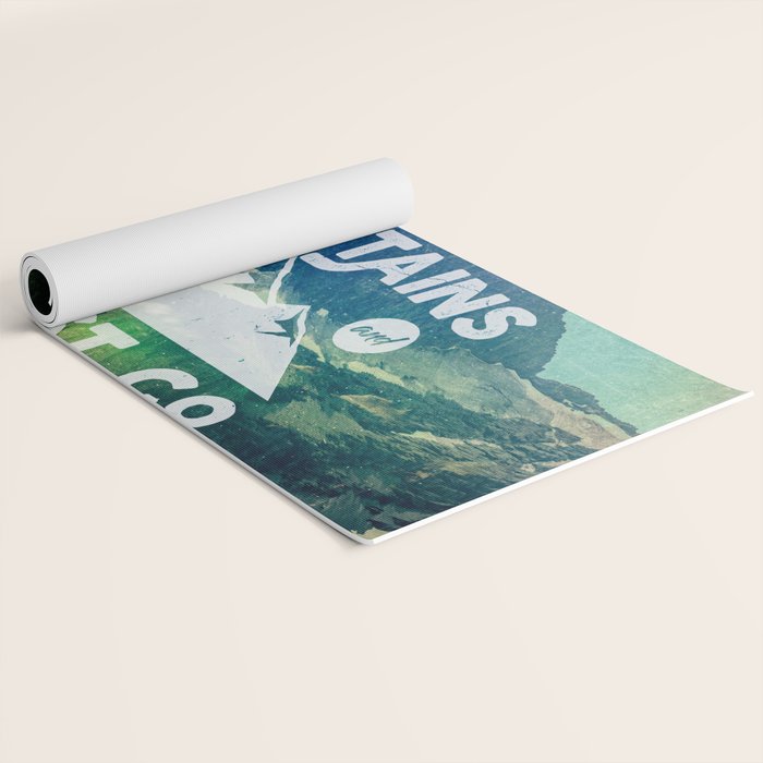 The Mountains are Calling and I Must Go White Yoga Mat Gallery Image 2