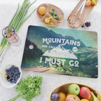 The Mountains are Calling and I Must Go White Cutting Board Gallery Image 2