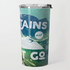 The Mountains are Calling and I Must Go White Travel Mug Gallery Image 2