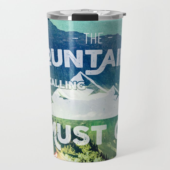 The Mountains are Calling and I Must Go White Travel Mug Gallery Image 1